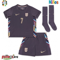 Camiseta Inglaterra Bukayo Saka #7 Visitante Equipación para niños Eurocopa 2024 manga corta (+ pantalones cortos)